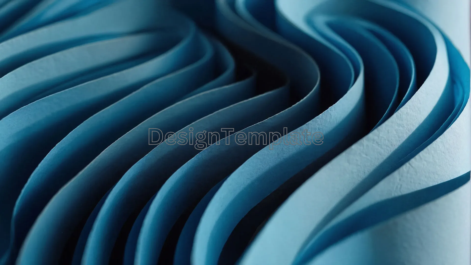 Blue Paper Wavy Style Background Image